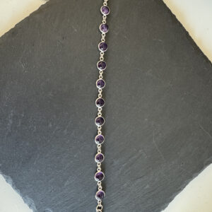 Bracelet Argent 925g Amethyste Modèle 1 (7,30g) Qualité AA+