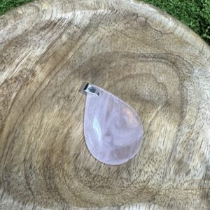 Pierre plate goutte Quartz Rose 35-45 mm Qualité AA