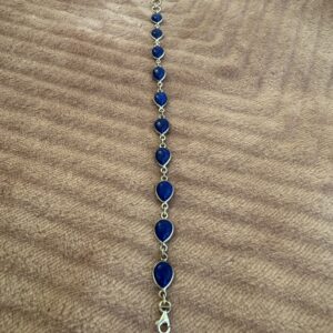 Bracelet Argent 925g Lapis Lazuli Modèle 1 (7,90g) Qualité AA+
