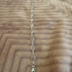 Bracelet Argent 925g Quartz Rose Modèle 4 (7,90g) Qualité AA
