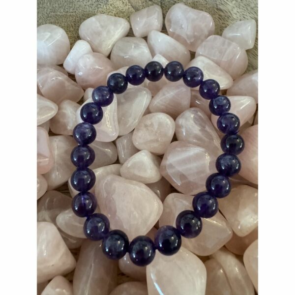 Bracelet Boule Améthyste 8mm